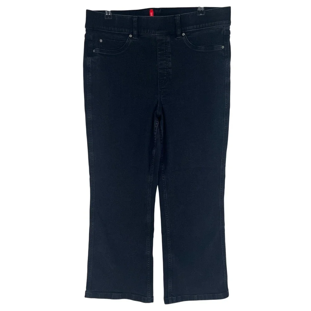 SPANX High-Rise Slim Straight Pull-On Jeans Black Stretch‎ Women's XL